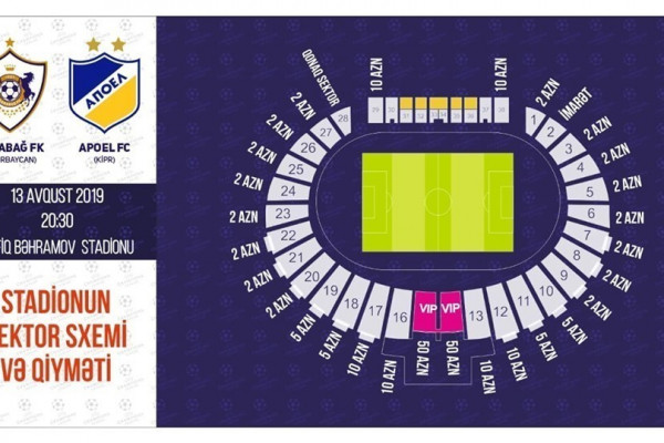 “Qarabağ" - APOEL oyunu üçün biletlərin yarısı SATILDI