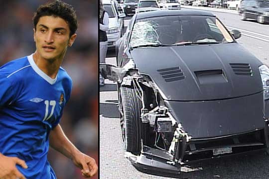 Adam öldürən futbolçumuz Araz Abdullayev yenidən avtoşluq etdi - VİDEO