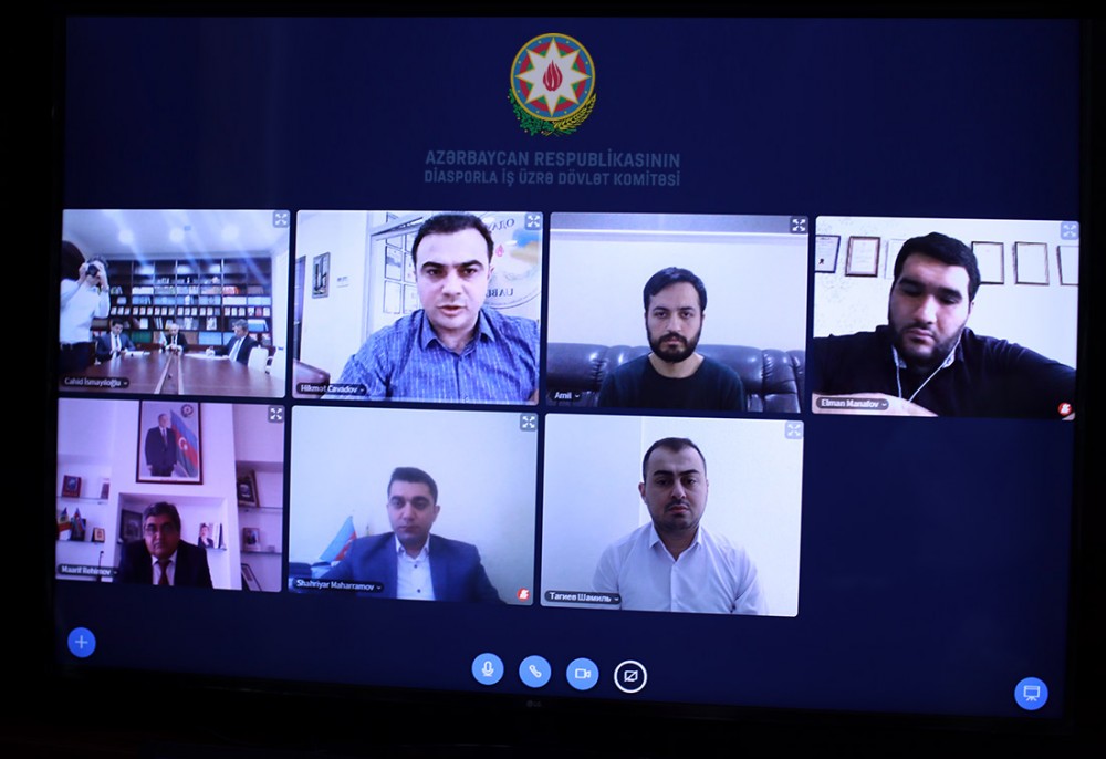 Azərbaycan diasporu ilə videokonfranslar davam edir - FOTOLAR