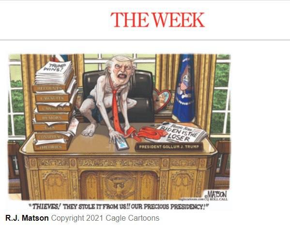 "Week" nəşrinin Tramp karikaturaları qalmaqala səbəb oldu