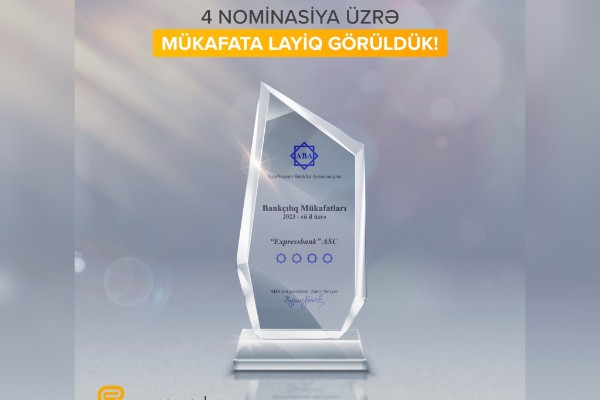 "Expressbank" 4 nominasiyada mükafat qazanıb