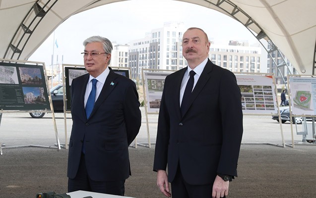 Qazaxıstan Prezidenti Füzuli şəhərinin Baş planı ilə tanış olub - FOTOLAR (YENİLƏNİB)