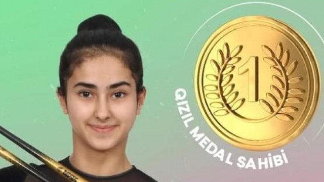 Azərbaycanın bədii gimnastı qızıl medalqazandı