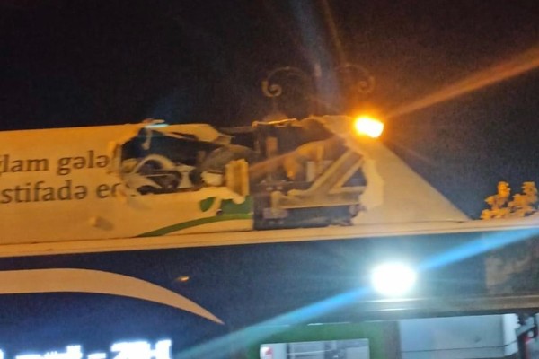 "Azneft"də ağac "Baku Bus"un üzərinə aşdı -VİDEO