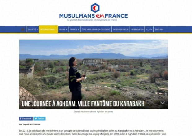Ağdamdakı erməni vəhşiliyi Fransa portalında 