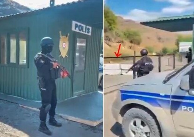 Azərbaycan polisi diversantlara çörək aparan erməni maşınını SAXLADI -VİDEO