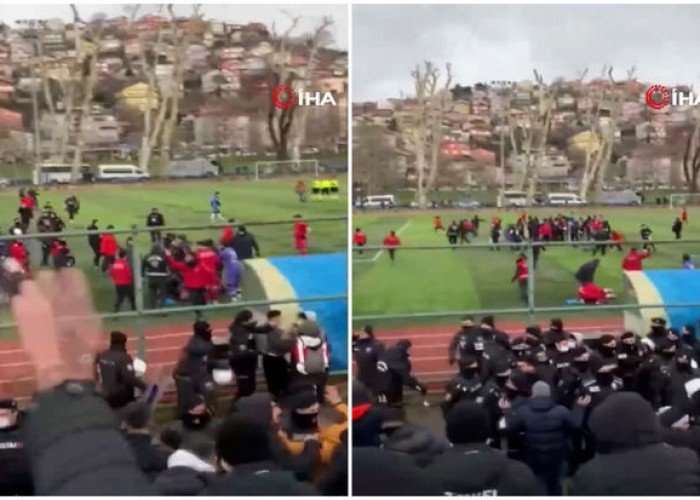 Türkiyədə futbolçular arasında kütləvi dava düşdü – VİDEO