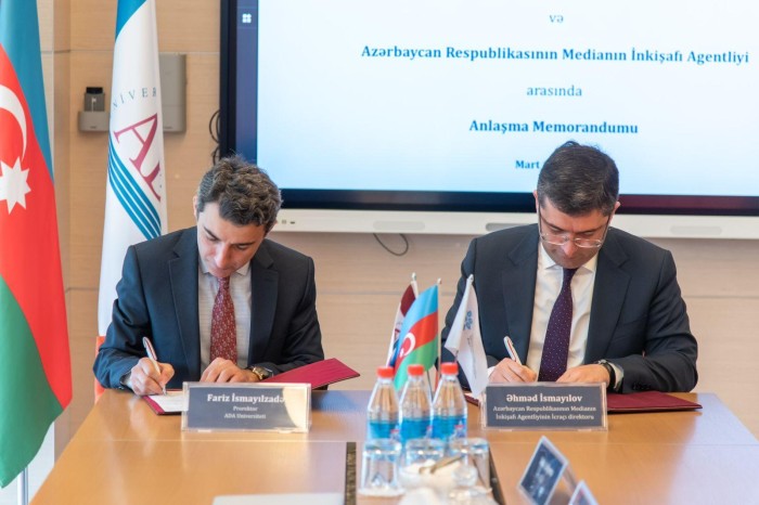 MEDİA və ADA Universiteti arasında memorandum imzalandı - FOTOLAR