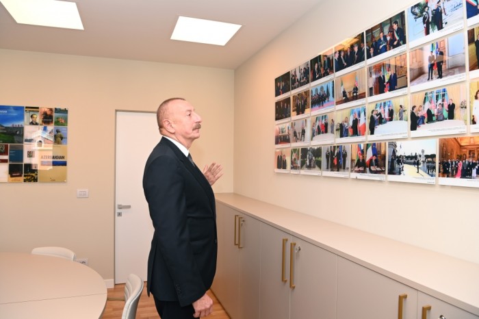 Prezident İtaliyada yeni səfirlik binasının açılışında - FOTOLAR
