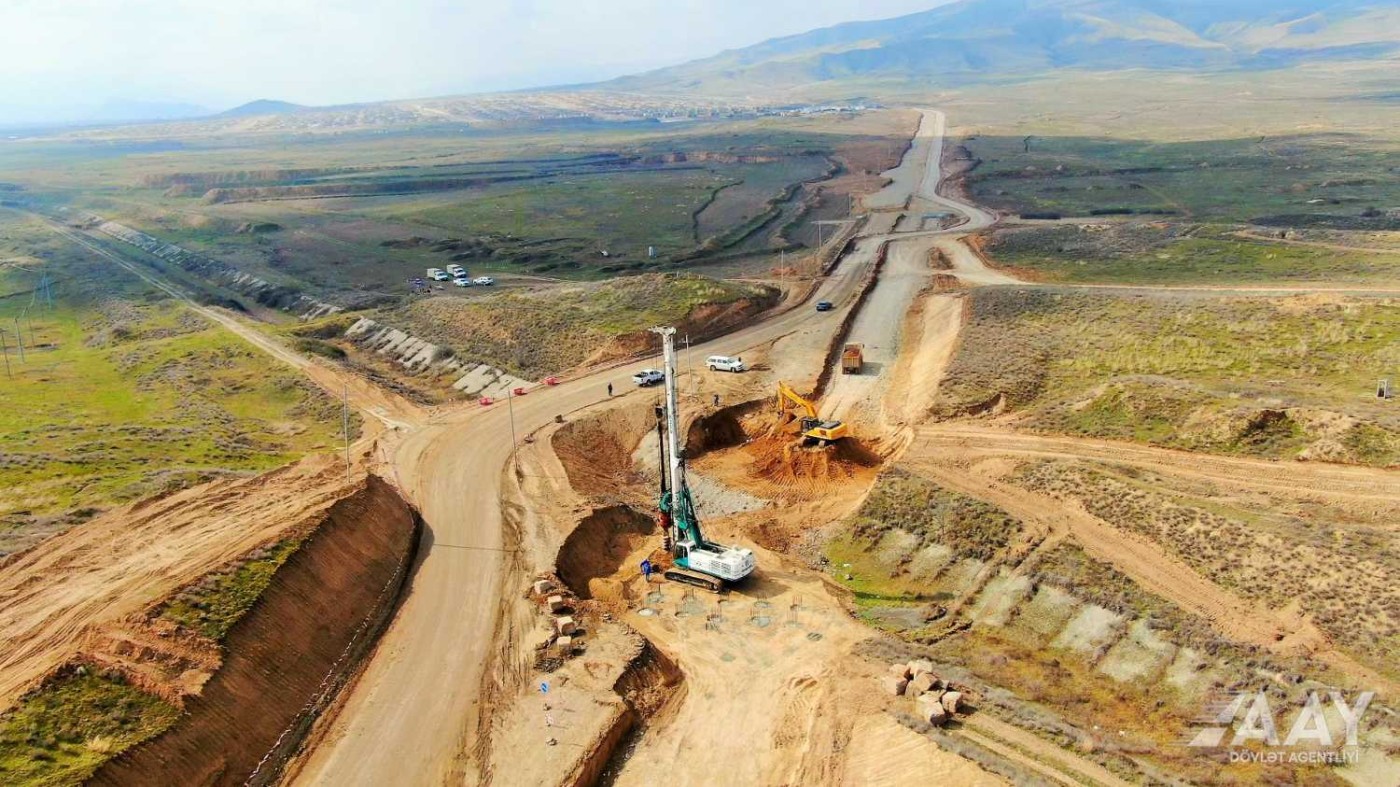 Əsgəran avtomobil yolunun inşasına başlanıldı - FOTOLAR