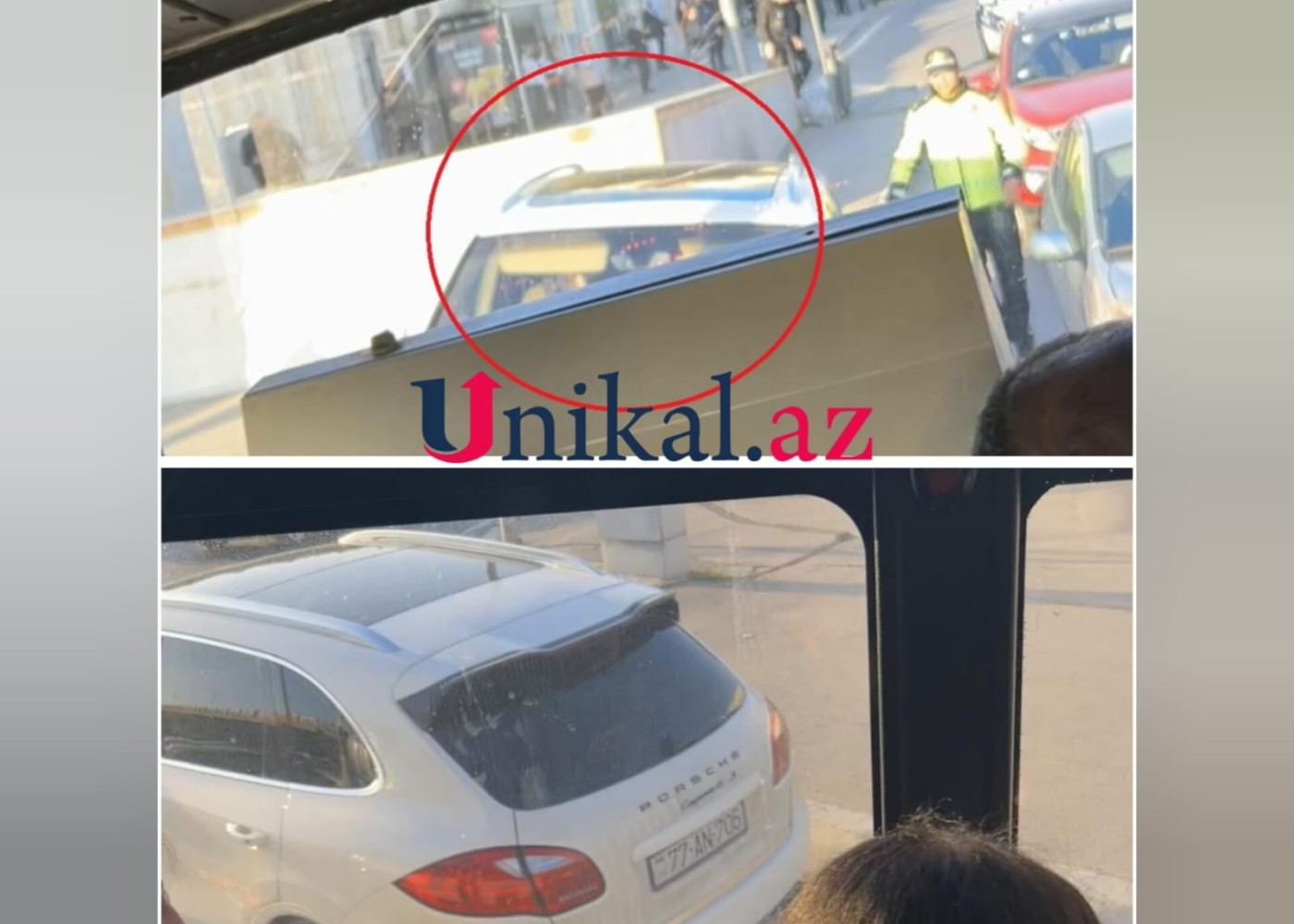 Yol polisindən qaçan "Porsche" dayanacağa yerləşdirildi - VİDEO (YENİLƏNİB)