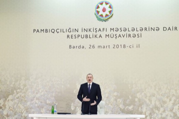 Prezident İlham Əliyev :   Biz pambıqçılığı Azərbaycanda bərpa edirik