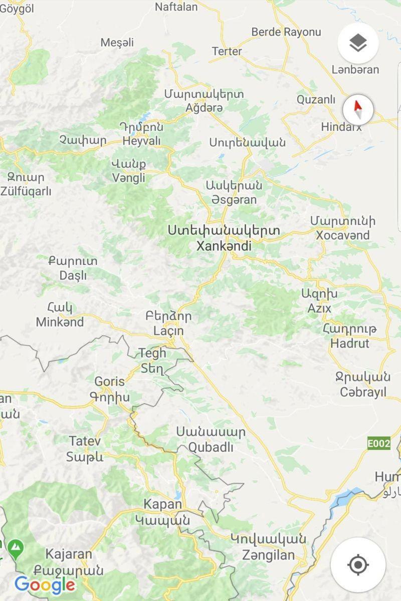 Google mapsdə Azərbaycana qarşı təxribat -  FOTO